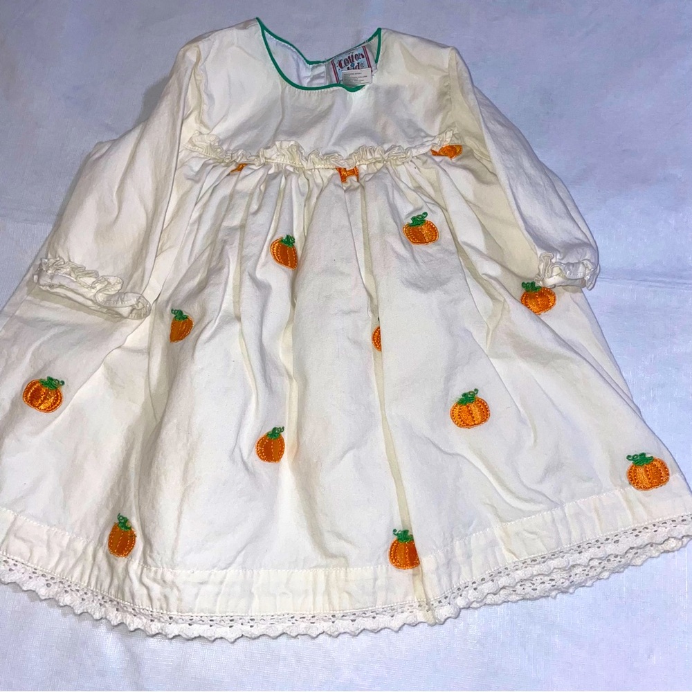 Vintage Cotton Kids Pumpkin dress 6M